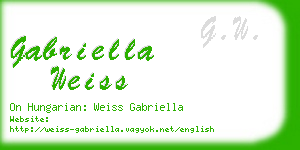 gabriella weiss business card